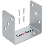 Support de poteau en u à visser 100mm - argent galvanisé - fixation flexible - résistant à la corrosion ... Support de poteau en u à visser 100mm - argent galvanisé - fixation flexible - résistant à la corrosion ...