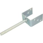 Support de poteau en u - kotarbau - 101 mm - acier galvanis - longueur 190 mm - rsistant  la corrosion ...