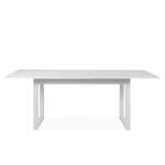 Kotor - table � manger industrielle extensible 10 personnes blanche