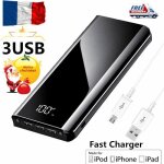 Funsee®50000mah 3usb batterie externe portable ultra - mince powerbank pour tous les téléphones mobiles ... Funsee®50000mah 3usb batterie externe portable ultra - mince powerbank pour tous les téléphones mobiles ...