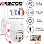 Caméra ip - krecoo - 1080p - Étanche - vision nocturne - support tf 128g Caméra ip - krecoo - 1080p - Étanche - vision nocturne - support tf 128g