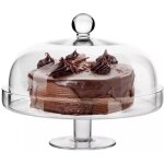 Krosno assiette  gteau en verre sur pied - prsentoir  gteau avec couvercle - 28 cm de diamtre - ...