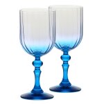 Krosno bubble turquoises verres � vin lot de 2 300 ml