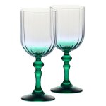 Krosno bubble verres � vin verts lot de 2 300 ml