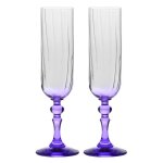 Krosno bubble violettes coupes de champagne lot de 2 200 ml