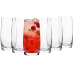 Krosno grand verre  eau rhum cocktail coca cola mojito jus - highball - lot de 6 verres - 410 ml - collection ...