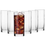 Krosno grand verre  eau rhum cocktail coca cola mojito jus - highball - lot de 6 gobelets - 300 ml - ...