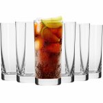 Krosno grand verre  eau rhum cocktail coca cola mojito jus - highball - lot de 6 gobelets - 350 ml - ...