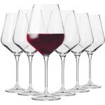 Krosno grand verre  vin rouge en cristal - lot de 6 verres - 550 ml - collection avant - garde - lavable ...