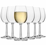 Krosno petite verre  vin en cristal - lot de 6 verres - 280 ml - collection pure - lavable au lave - ...