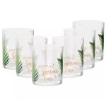 Krosno summer time verre  eau cocktail coca cola mojito jus th boisson gazeuse - lot de 6 verres - ...