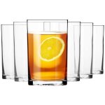 Krosno verre  boire eau jus coca cola th cafe - lot de 6 gobelets - 250 ml - collection basic - lavable ...