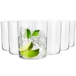 Krosno verre  cidre eau jus coca cola mojito cocktail - lot de 6 gobelets 570 ml - collection mixology ...