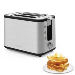 Krups grille - pain 2 larges fentes, inox, 6 niveaux de dorage, fonction rchauffage et dconglation ...
