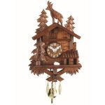 Horloge - kuckulino - pendulette de la fort noire - mouvement quartz et chant du coucou - noyer