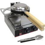 Kukoo gaufrier electrique professionnel simple moule boitier en acier inoxydable plaque de cuisson en ...