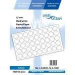 Labelocean - pastilles adh�sives de marquage ronde diam�tre 20 mm papier autocollantes - (blanc - 2000) ...