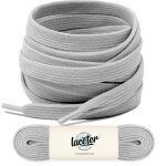 Lacets plats gris clair 120 cm largeur 8mm lacet gris pour basket et chausures