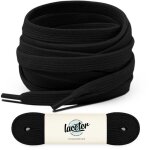 Lacets plats noirs 150 cm largeur 8mm lacet noir pour basket et chausures