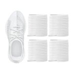 Lacets ronds �pais blancs pour chaussures de sport - diam�tre 55mm - longueur 92cm - lot de 2 paires ...