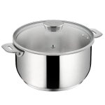 Lagostina casserole inox 20cm sans poigne + couvercle verre - 012138031214