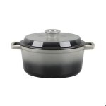 Laguiole cuisson - cocotte en fonte ronde 25cm - masseiron ardoise
