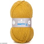 Laine knitty 6 - dmc - 100 g - couleur moutarde - 100% acrylique - fil  tricoter et crocheter
