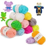 Laine � tricoter 12 couleurs crochet coton pelote grosse maille fils epaisse acrylique multicolore arylique ...