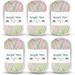 Laine � tricoter 300g fil coton pour crochet pelote douce (grosseur daiguilles : 30 - 40 mm) rose color� ...