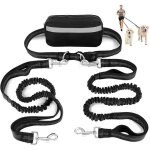 Laisse chien laisse mains libres chien ceinture avec couture r�fl�chissante laisses double pour 2 multicolore ...