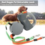 Laisse pour double chien enrouleur rétractable pet puppy walking laisse pour chien - cya Laisse pour double chien enrouleur rétractable pet puppy walking laisse pour chien - cya