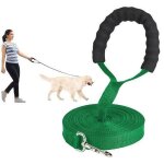 Laisse de dressage pour chien - 10m - vert - pour grands chiens - avec poign�e rembourr�e confortable ...
