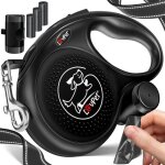 Laisse � enrouleur pour chiens - lovpet - 5 m�tres - poign�e ergonomique - antid�rapante - rallonge 360� ...