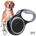 Laisse chien enrouleur 8m pour gros chien jusqu 110 lb / 50 kglaisse flexible pour le dressage et la ...