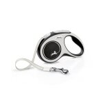 Laisse enrouleur - flexi - new comfort - sangle 5m - pour chiens jusquà 15kg - noir Laisse enrouleur - flexi - new comfort - sangle 5m - pour chiens jusquà 15kg - noir