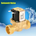 Laiton lectrovanne normalement ferme valve lectrique lectromagntique electrovanne 12 v g3 / 4 gar ...