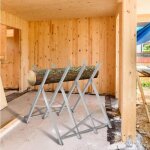 Laizere� chevalet de sciage galvanis� engrenage basculante r�glable porte b�che 4 supports de train