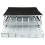 Porte capsules dolce gusto - laizere - tiroir de rangement capacit 72 capsules - noir - mtal - carr ...