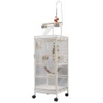 Laizere!!! volire intrieure grande cage volire - 4 tasse de nourriture en acier inoxydable et 2 poteau ...