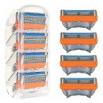 Lames de rasoir de rechange - nosheir - 8 pi�ces - compatibles avec fusion - 5 lames par t�te - tondeuse ...