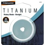 Lame rotative - fis - �45 mm - titane - rechange pour massicot et cutter - coupe droite