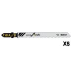 Lames de scie sauteuse pour acrylique - bosch - t101a - 100mm - acier rapide de haute qualit