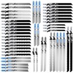 Lames de scie sauteuse � tige en t 48pcs lames fabriqu�es en hcs / hss / bim t118a t218a t318a t127d ...
