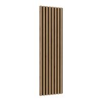 Panneau mural clara xl lamelles effet ch�ne fond noir mat 179x51. 3x7