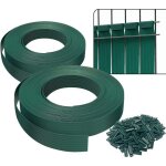 Lamelles occultantes pvc 150m x 47cm - 300 clips inclus - pour panneau grillag� et cl�tures rigides