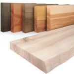Lamo manufaktur 40cm tagre murale en bois massif - rangement - industriel - bords naturels - vendue ...