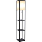 Lampadaire avec 3 �tag�res �clairage tricolore style r�tro design industriel convient pour salon chambre ...