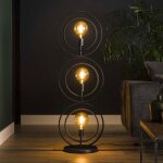Lampadaire 3 lampes 40x30x124 cm en m�tal gris fonc� - amp