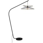 Lampadaire arc alara mtal noir h177cm - atmosphera createur dinterieur