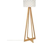 Lampadaire moki bambou blanc h150cm - atmosphera createur dinterieur